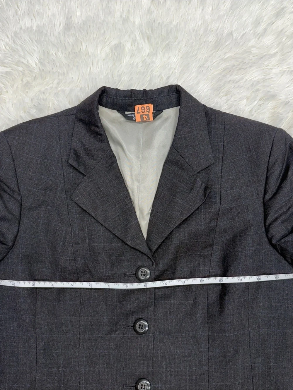 Women’s Size 14S Grey Grand Prix Horseback Riding Show Coat. Good Condition.